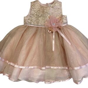 Rare Editions | Baby Girl Shimmer‎ Pink Dress